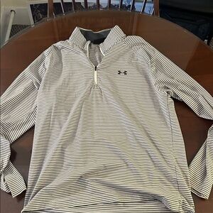 Under Armour Men's Long Sleeve Striped Shirt - Black and White